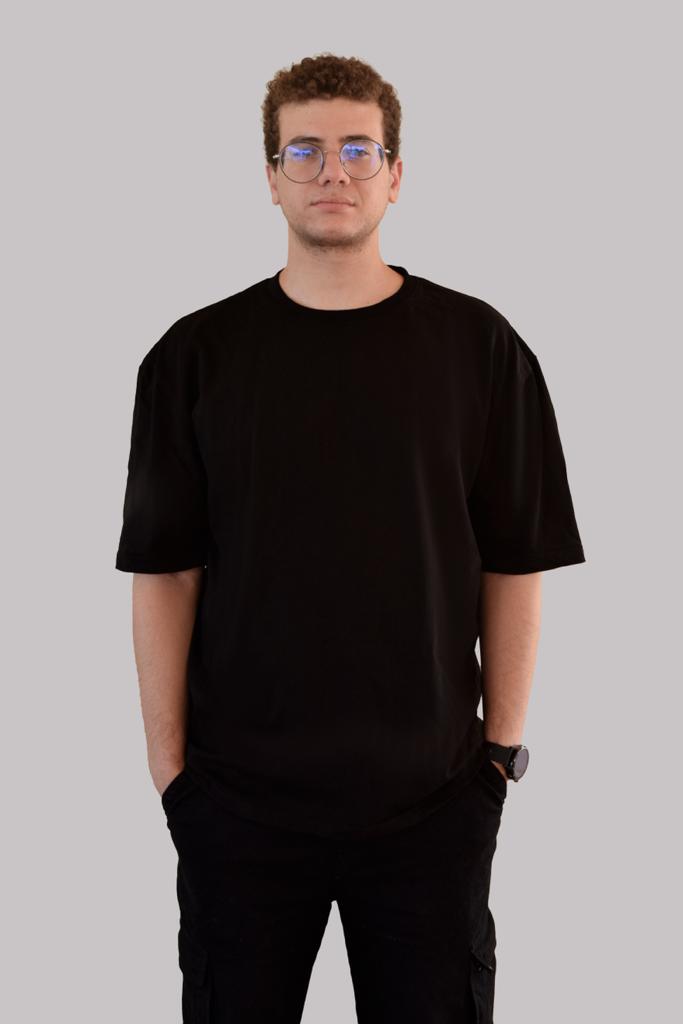 black oversized T-shirt