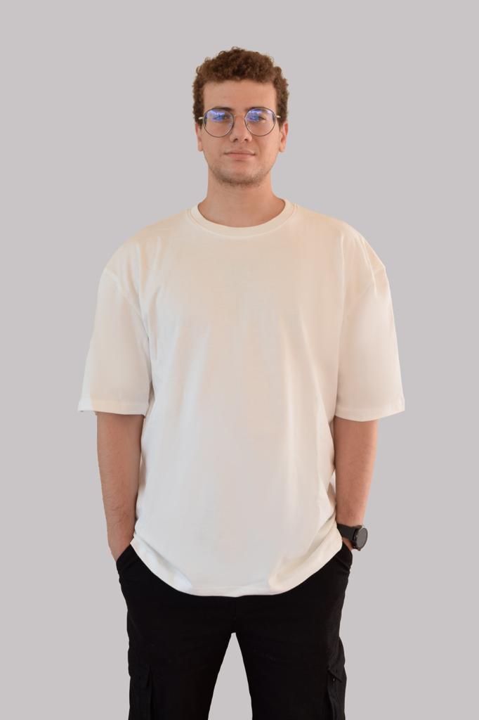 white oversized T-shirt