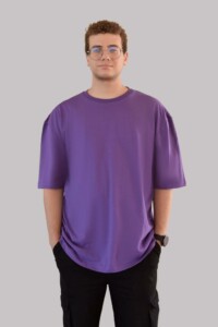 purple oversized T-shirt